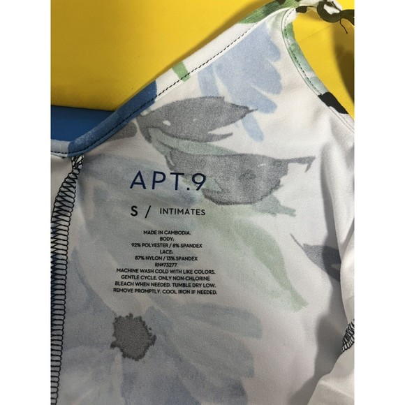 Apt. 9 Intimates Floral Chemise Womens Size Small Sleeveless Nightgown Lace Trim - Picture 3 of 4